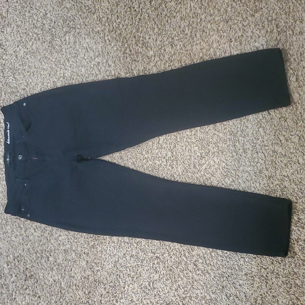 7 for Mankind Kimmie crop black jeans 30